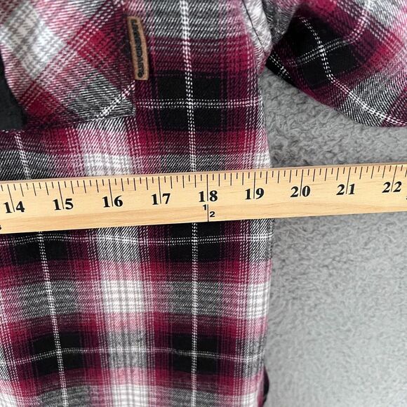 Legendary Whitetail Shirt Mens Medium Black Red Backwoods Hooded Flannel Western - Picture 4 of 11